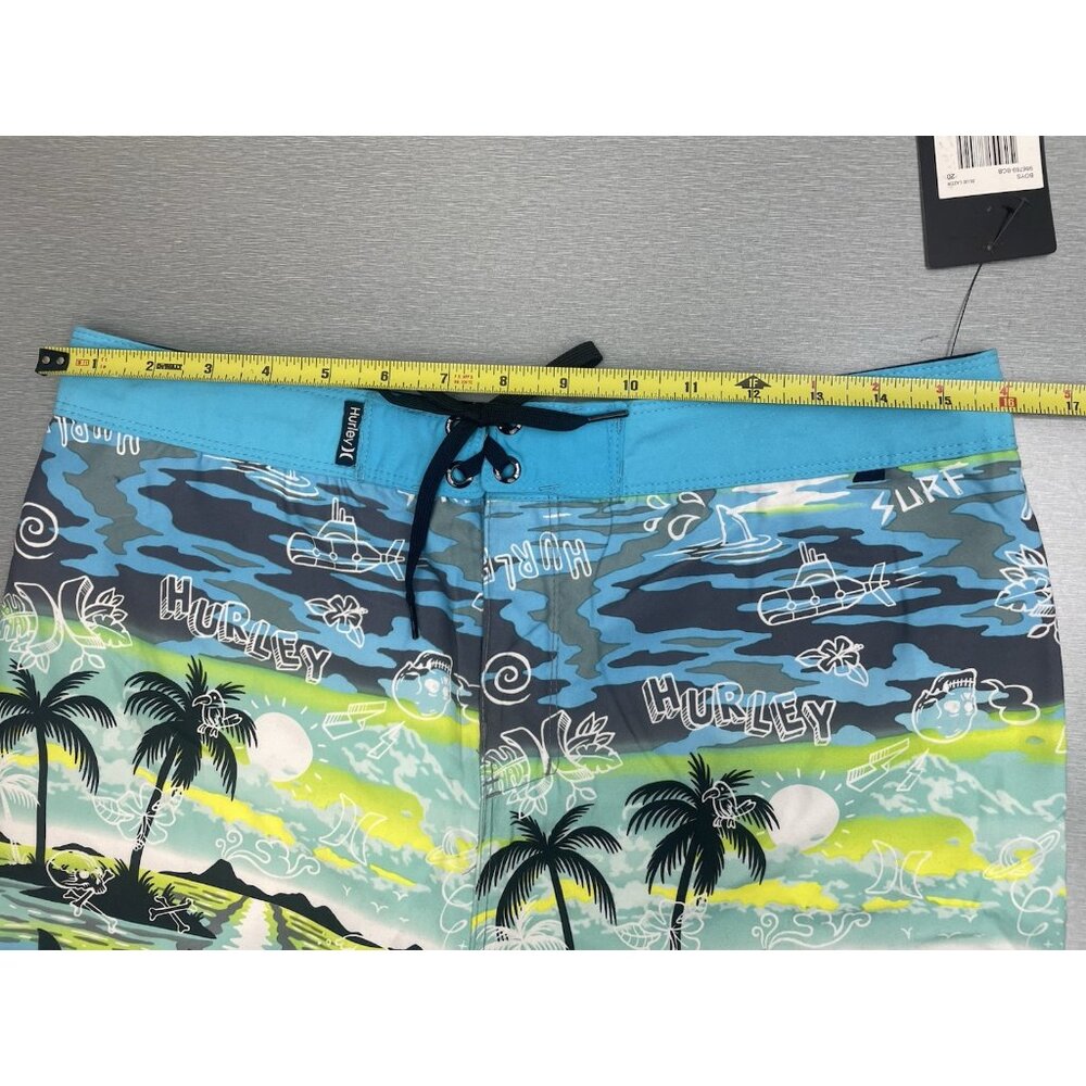HURLEY BOY'S DOODLE PARADISE BOARDSHORTS SIZE 20/30 INSEAM 9" - Picture 11 of 12